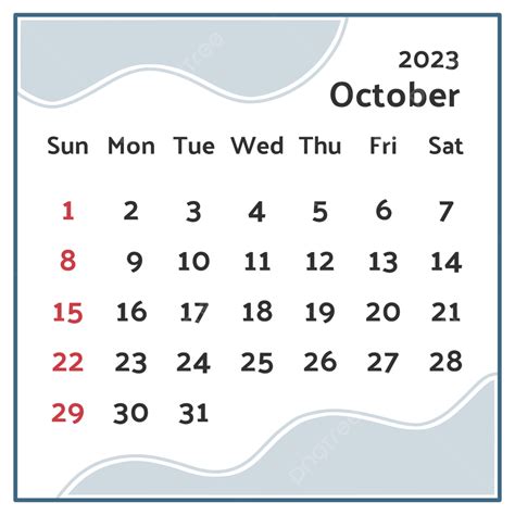 October 2023 Calendar Png Picture October 2023 Calendar Calendar
