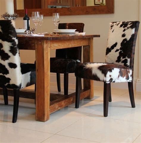 26 w giusy occasional chair modern steel frame hair on hide cow print leather. cowhide chair | You Choose the Cowhide' Kensington Dining ...