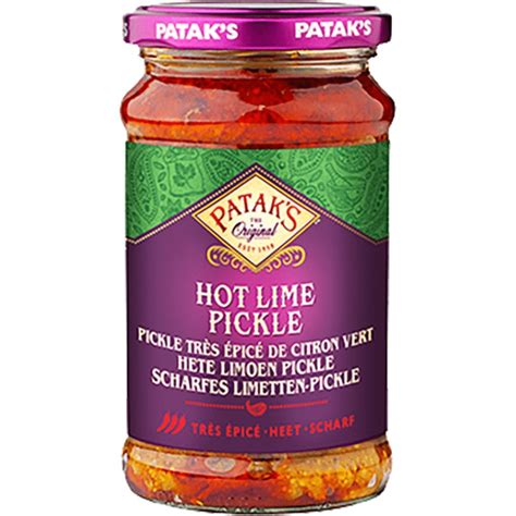 Pataks Hot Lime Pickle 283g Indira Indian Foods