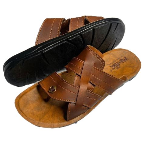 Mens Stylish Brown Leather Slipper At Rs 150pair Men Leather Slipper