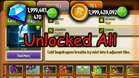 Plants Vs Zombies 2 Unlimited Gems Coins All Plants Unlocked 100