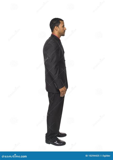 Man Standing Sideways Facing Right