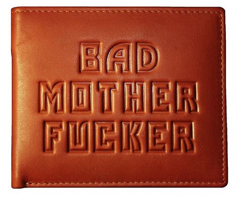 bad mother fucker wallet and free ts tan light brown real leather uk luggage