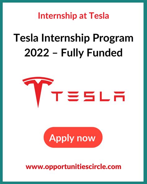 Tesla Internship Program 2022 –... - Opportunities circle | Facebook