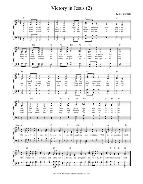 Victory In Jesus With Resurrection Sheet Music For Piano Solo