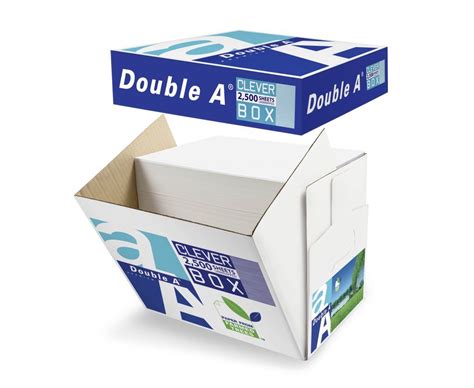 Double A Copy Paper A4 80gsm White Cleverbox 2500 Sheets Copy Paper