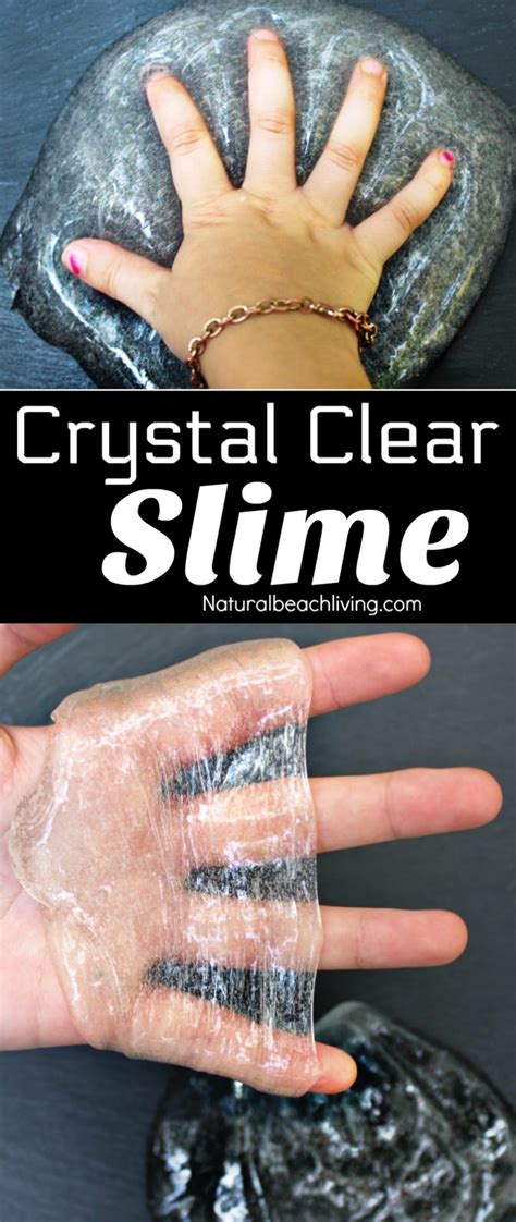 How To Make Easy Clear Slime Recipe Best Clear Slime Natural Beach