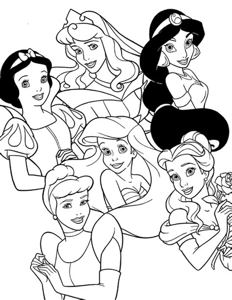 Dibujo De Princesas Disney Para Colorear Para Imprimir Y Colorear