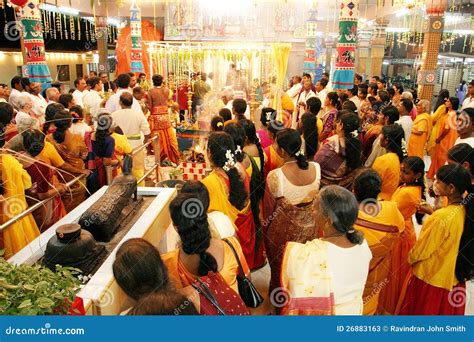 Morning Prayers In Hindu Temple Editorial Stock Photo Image 26883163