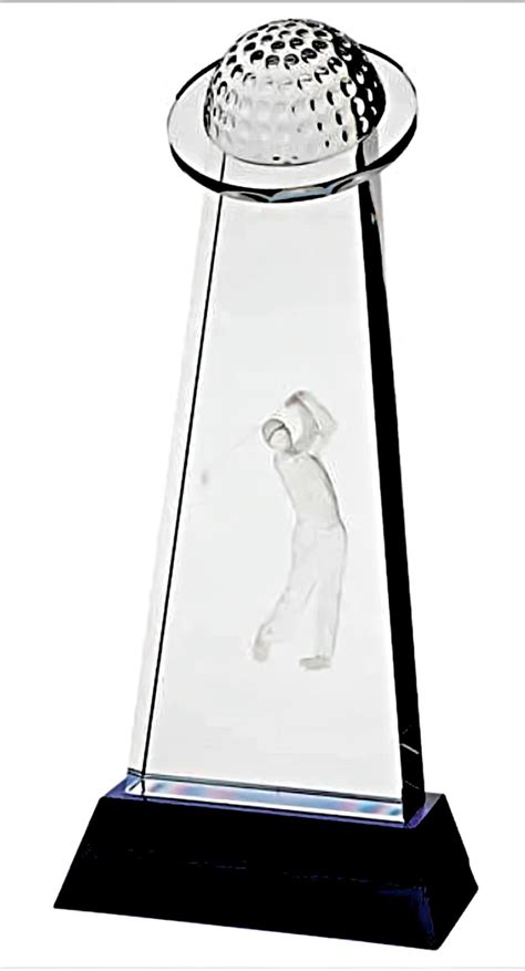 Glass Golf Trophy Stellar 2 Sizes