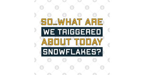 Triggered Snowflakes Easily Offended People Snowflake Funny T Shirt Teepublic