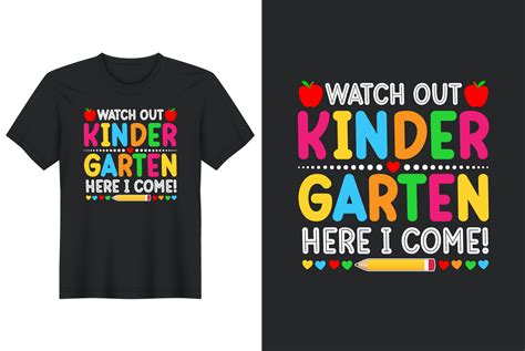 Watch Out Kindergarten Here I Come Graphic By Rajjdesign · Creative Fabrica