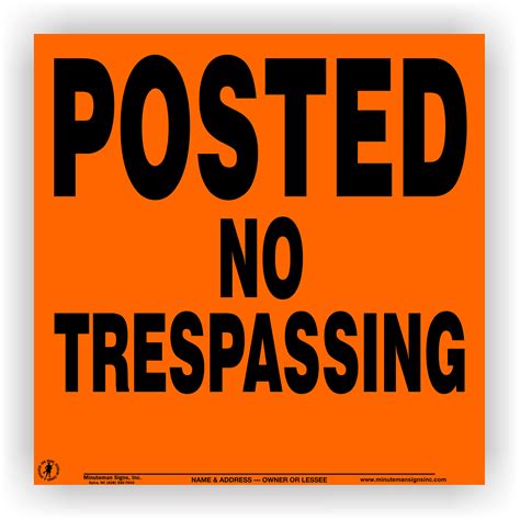 Posted No Trespassing Aluminum Sign | MINUTEMAN SIGNS