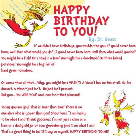 Dr Seuss Birthday Quotes Awesome Dr Seuss Book Quotes Birthday Image