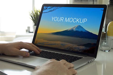 Working On Macbook Mockup Mockup World