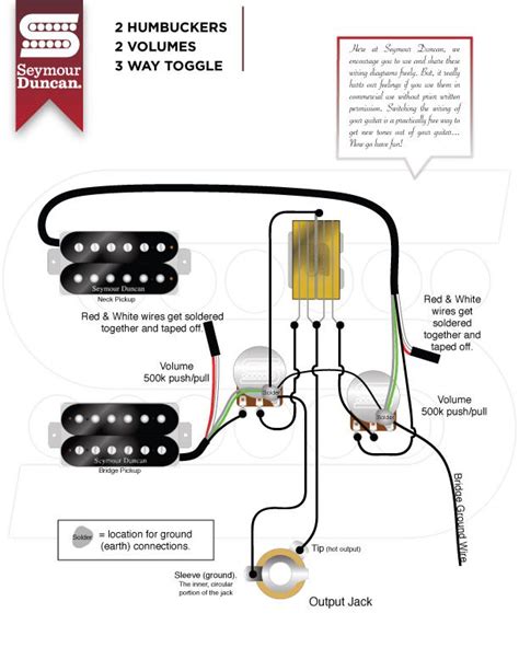 Seymour duncan wiring diagram 2 triple shots 2 humbuckers 2 vol 2 tone one with phase switch and the other w yamaha guitar guitar building guitar pickups. Wiring 2 humbuckers, 2 volume, no tone in 2020 | Diy musical instruments, Guitar pickups, Guitar ...