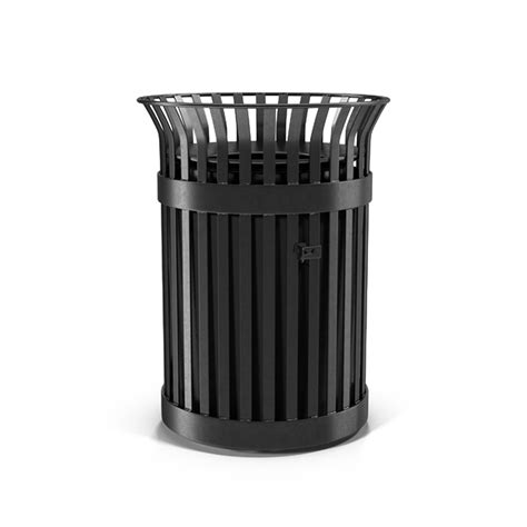 Waste Container Metal Metal Trash Can Png Download