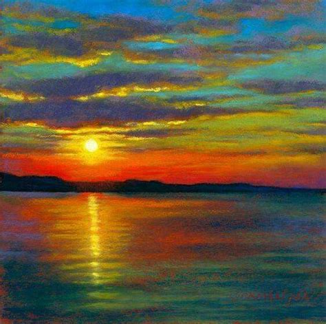 Pin By Ann Marie Young On Awesome Art Oil Pastel Art Sunset Painting