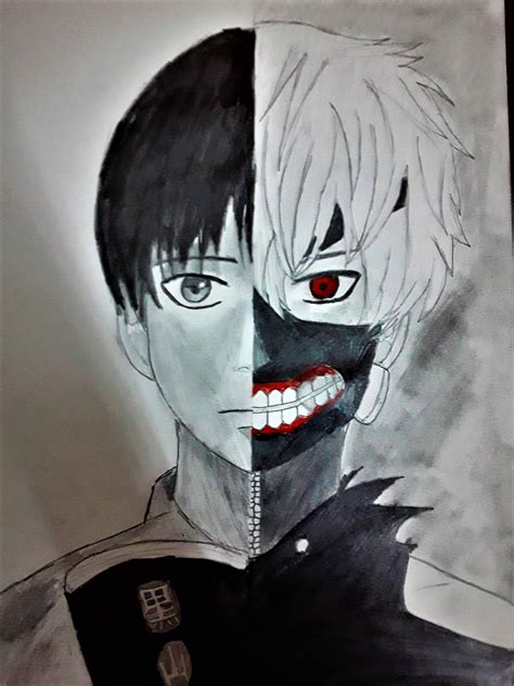 Kaneki Before And After Made By Me Rtokyoghoul