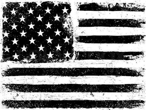 American Flag Black And White Vector At Free For