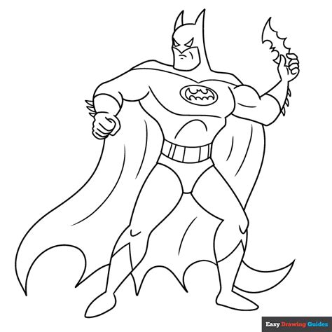 Batman Coloring Page Easy Drawing Guides
