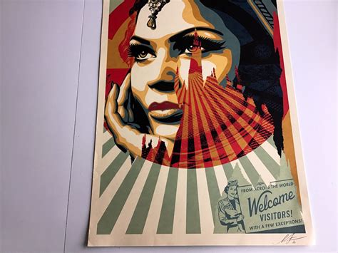 Shepard Fairey Welcome Visitors Sold View The Auction Result Kunstveilingbe