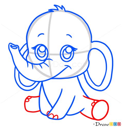 How To Draw Baby Elephant Cute Anime Animals