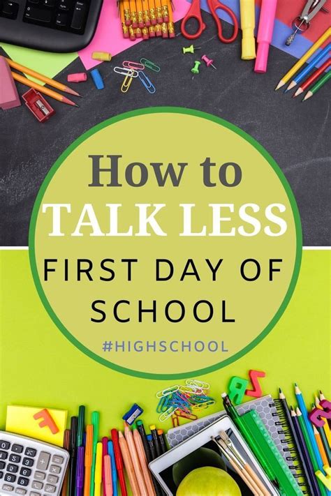 First Day Of School Ideas First Day Of School Activities High School