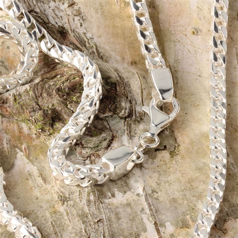 Our collection of sterling silver chains for men is available in a multitude of fashionable designs and made from then can instantly enhance a man's fashion taste regardless of age, color and dressing style. Men's Heavy Sterling Silver Franco Curb Chain - 3.70mm