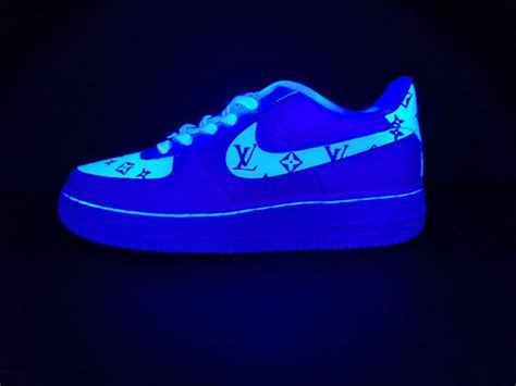 Hello humans!tysm for 1,000 subscribers!!!! Airforce one neon blue louis vuitton pattern | Blue ...