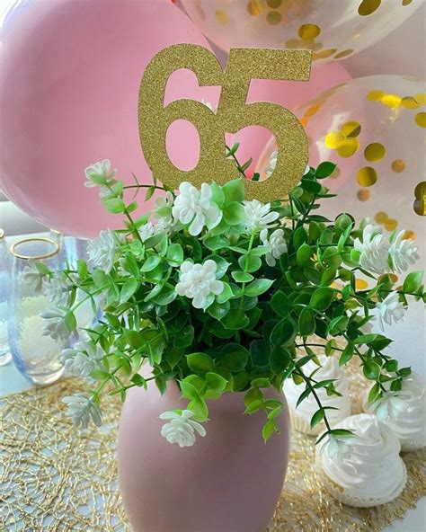 65th Birthday Centerpieces 65th Birthday Party 65th Etsy 29th