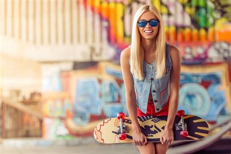 813496 4k 5k Skateboard Blonde Girl Glasses Rare Gallery Hd