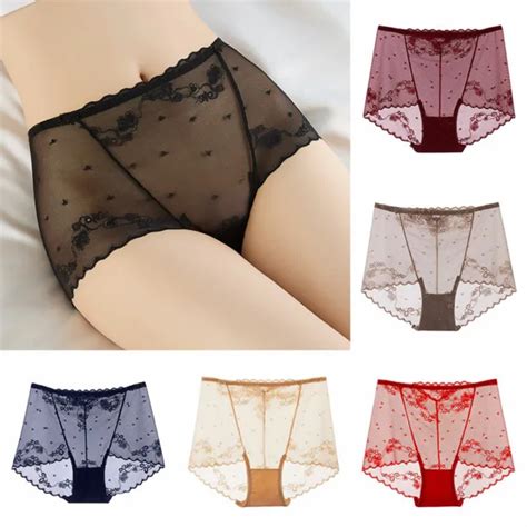 Women S Sexy Underwear Lace See Through Lingerie Mesh Briefs Panties