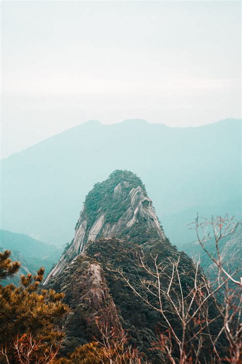 Mountains Rock Peak Fog Landscape Hd Phone Wallpaper Peakpx