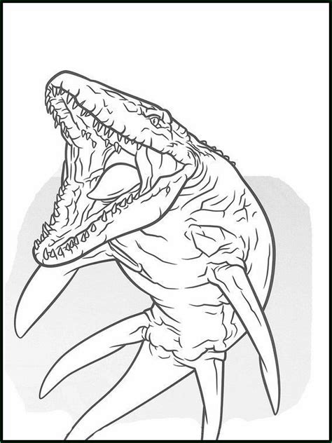 Mosasaurus Jurassic World Coloring Pages Sketch Coloring Page