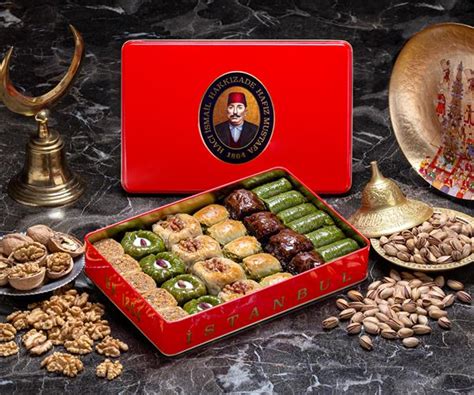 Premium Pistachio Walnut Baklava Assortment M Metal Box