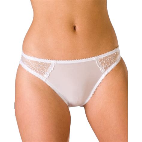 womens ladies white daisy lace mesh thong