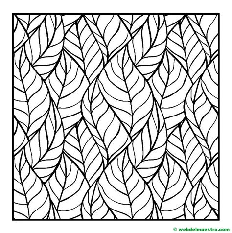 dibujo de hojas para colorear - Web del maestro