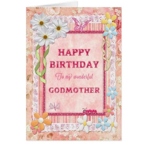 For Godmother Craft Birthday Card Zazzle