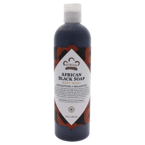 Nubian Heritage Body Wash African Black Soap Fluid Ounce Walmart Com