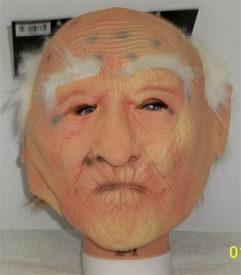 Creepy Old Man Pappy Grandpa Latex Wrinkled Face Mask Costume Mr131024