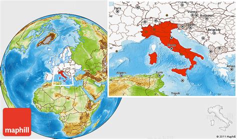 Europe Map With Italy Highlighted Images