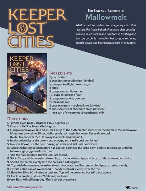 Memes lost cities keeper wiki fandom. Keeper of the Lost Cities - Mallowmelt recipie | Lost city ...