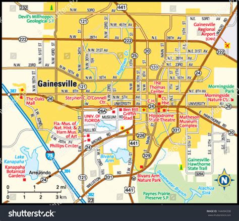 Gainesville Location On The Us Map Map Of Gainesville Florida Area Printable Maps