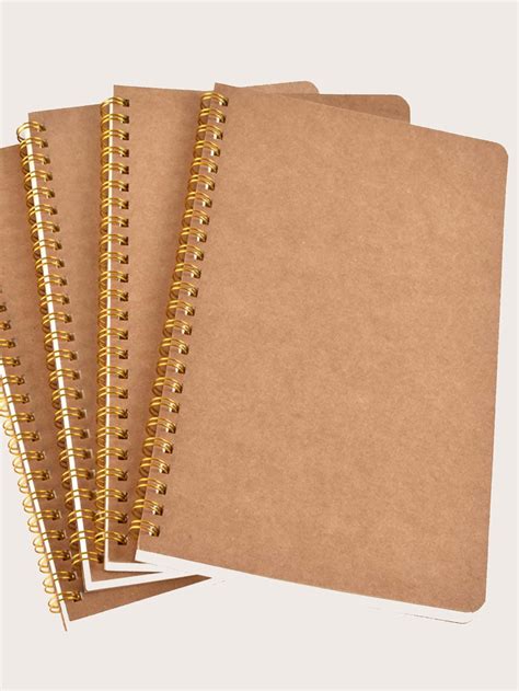 1pc Kraft Paper Cover Spiral Notebook Spiral Notebook Notebook