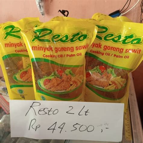 Jual Minyak Goreng Resto 2 Lt Liter 2liter Cooking Oil Palm Oil Di