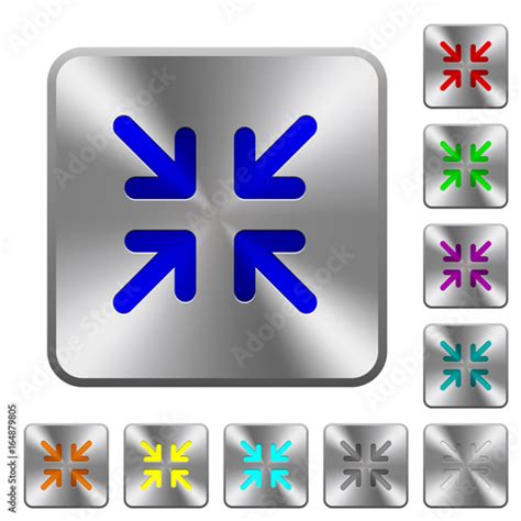 Minimize Arrows Rounded Square Steel Buttons Fichier Vectoriel Libre