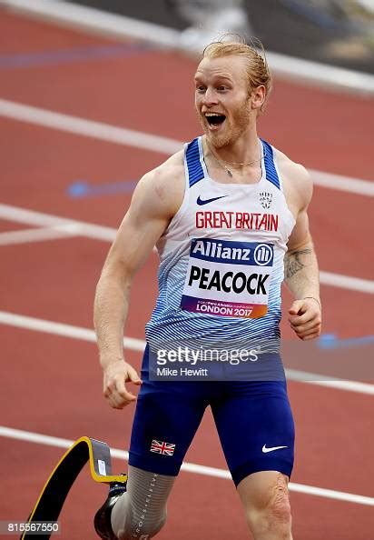 Jonnie Peacock Of Great Britain Reacts After Winning His Mens 100m