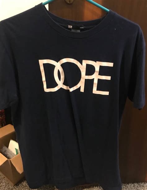 Dope Dope Couture Logo Navy Tee Grailed