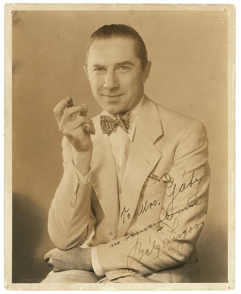 Hungarian American Actor Bela Lugosi The Legendary Count Dracula Smokes